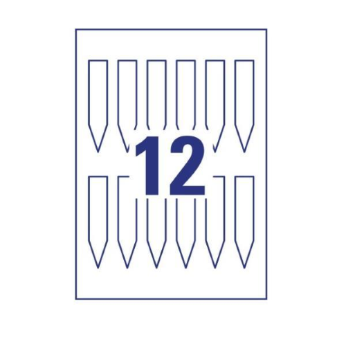 Avery Zweckform - Poliestere - frosted - micro-perforato - bianco - 100 x 20 mm 120 etichette (10 foglio(i) x 12) etichette